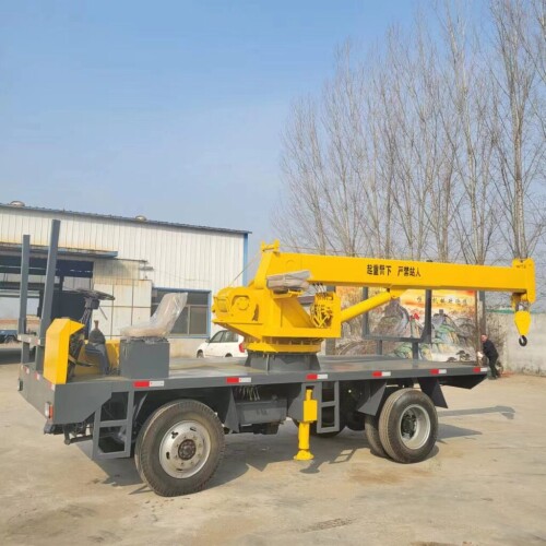 图片[2]-75000元装卸运输电线杆，钢筋等管材专用四驱随车吊，支持定做-商品论坛-百货-大博士