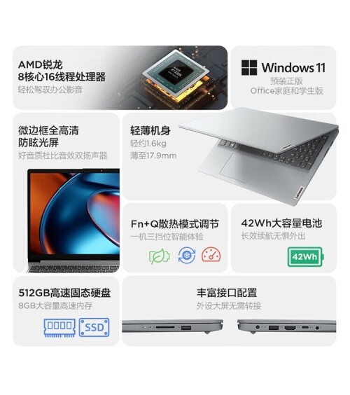 图片[5]-2629元联想IdeaPad 15 15.6英寸锐龙版R7  轻薄商务笔记本电脑 - 大博士-大博士