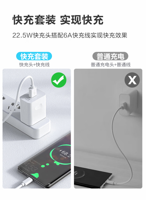 图片[4]-9.89元Gopala22.5W充电器超级快充套装适用华为mate60pro/p50/40/nova9荣耀手机插头 USB快充头+1米6A数据线-大博士