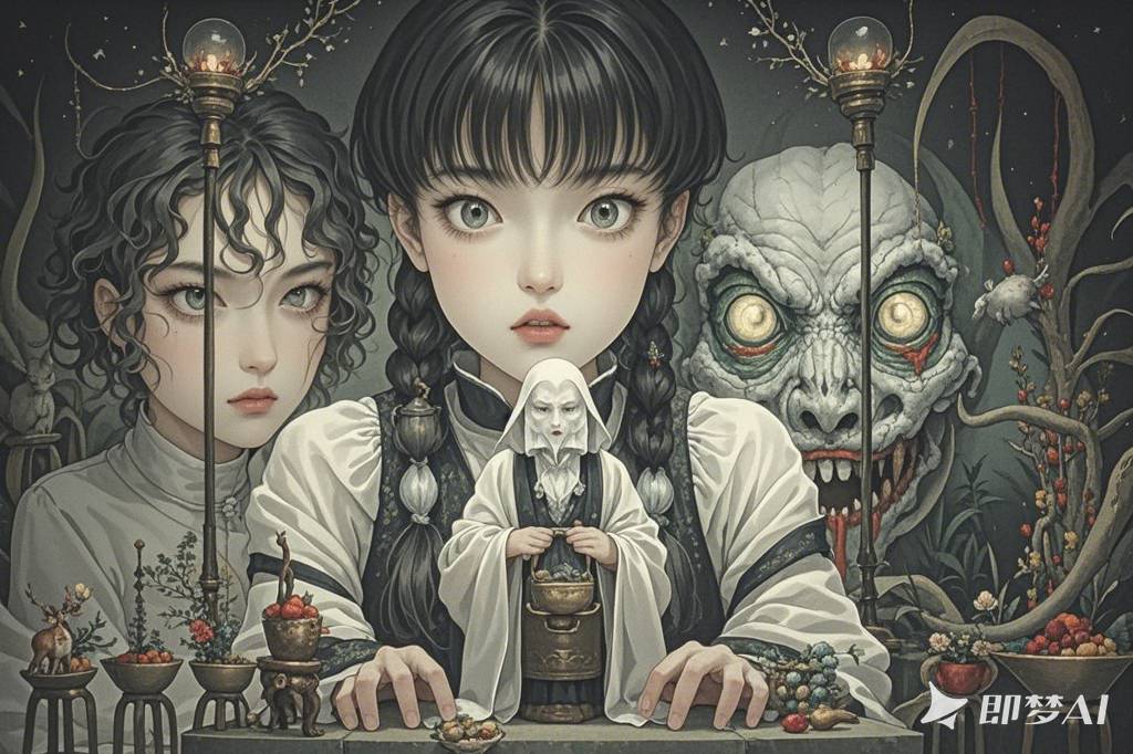 河坝边的白衣女子