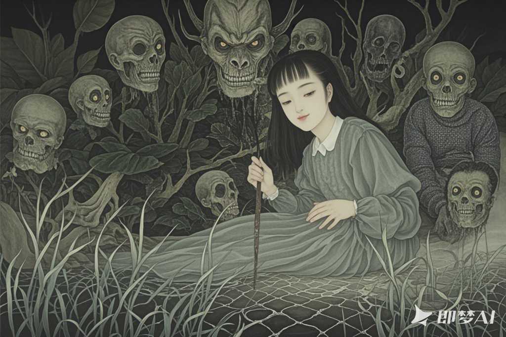 荒村扫墓人