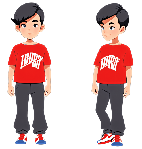 红衣服现代男生动画【可商用】