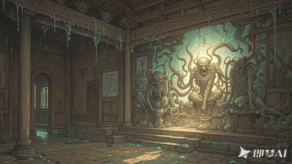 冷夜幽魂：红衣老太婆与蓝色女鬼的惊悚邂逅