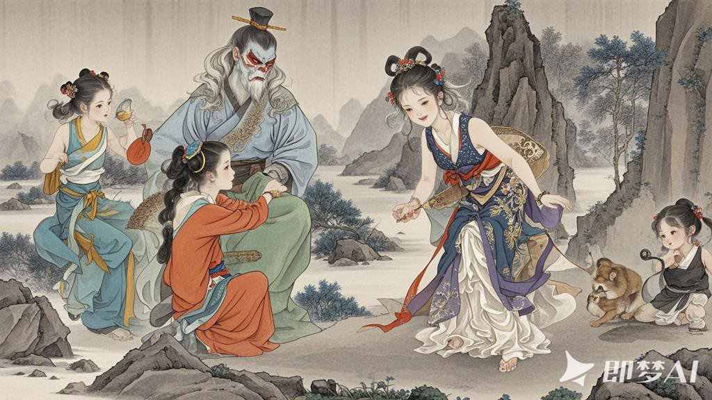 神秘草丛奇遇记：丑女彩蝶与神秘少年的奇幻冒险