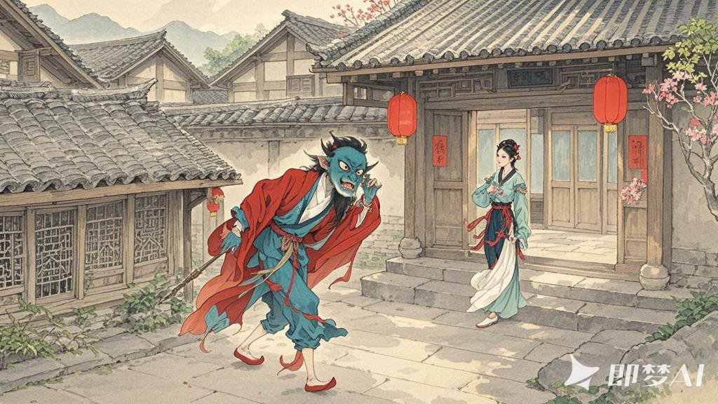 深夜剪女遇猴妖，洞房夫劈白猴