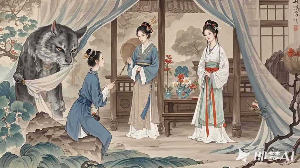 义贼夜救贞妇，神助发家致富