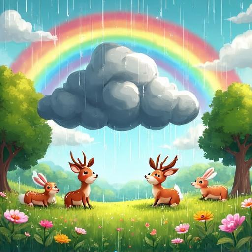 La pluie tombe, redonnant vie au monde.