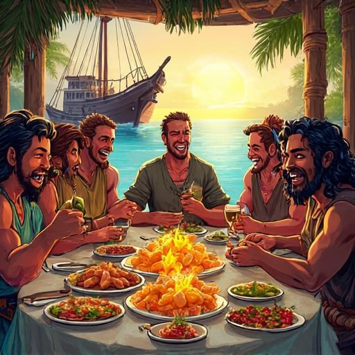 Un festin partagé marque la transformation de Corvus, le menant vers un nouveau but.