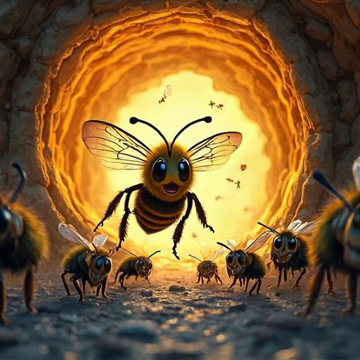 Buzzy convainc les anciens et mène un voyage périlleux.
