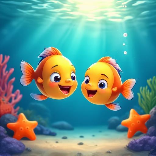 Finny rencontre Pip et ils voient deux étoiles de mer.