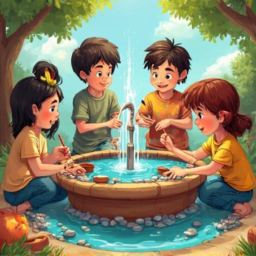 Les enfants travaillent ensemble, inspirés par l'imagination.