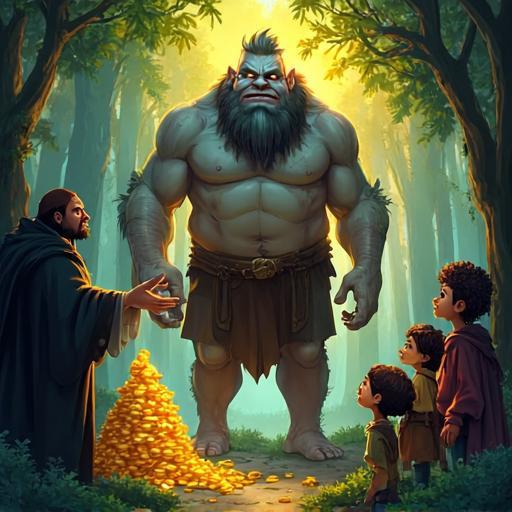Gnorm faces a moral dilemma, choosing between quick gain and protecting nature.