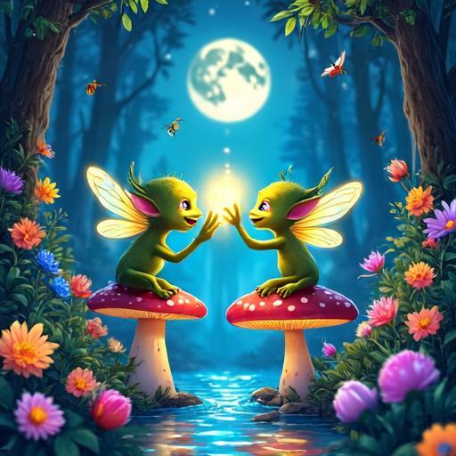 水再次流動,魔法花朵恢復了生機,比以往任何時候都更加明亮地發光,佐普和閃閃也成為了最好的朋友。